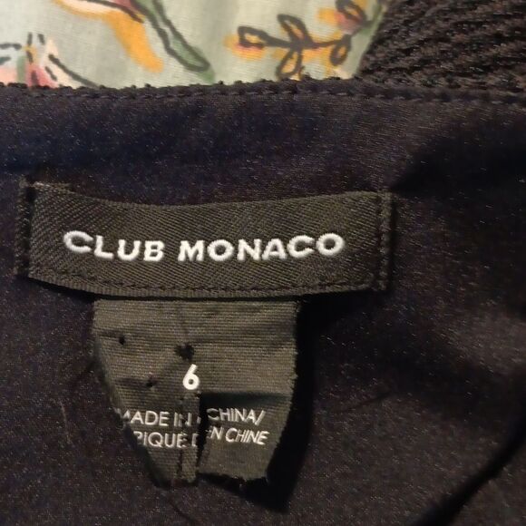 Club Monaco Textured Little Black Dress Dark Academia - Picture 10 of 13